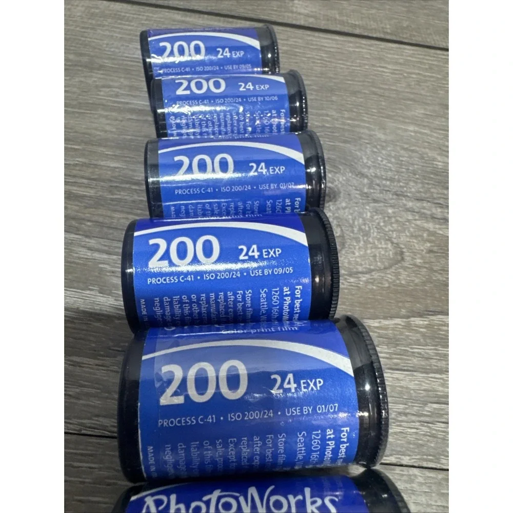 PhotoWorks Color 35mm Print Film 6 Rolls ISO 200 24 Exp Expired 2005-2007
